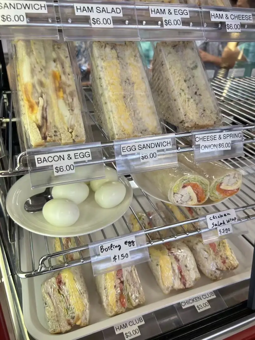 Fresh sandwiches in the cabinet